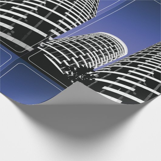 City Skyscraper Wrapping Paper Cadeaupapier (Hoek)