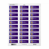 City Skyscrapers Plum Paars Return Label (Full Sheet)