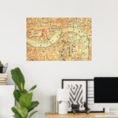 City Slickers -  Kaart Londense Theems Poster (Thuiskantoor)