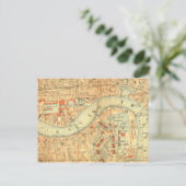 City Slickers - Vintage plattegrond Londen rivier Briefkaart (Staand voorkant)