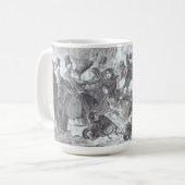 CITY SNOW SLIDE (1860) Kunst Kerst Mok (Voorkant links)