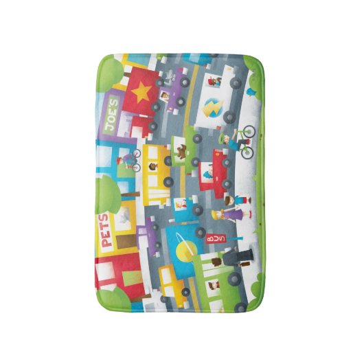 City Street Badmat (Voorkant Verticaal)