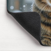 City Street Cat in de sneeuw Muismat (Hoek)