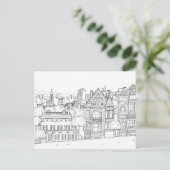 City Street kleurstof briefkaart cadeau (Staand voorkant)