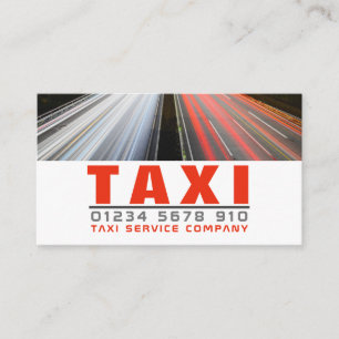City Street Lights, Taxi Cab Firm, Prijslijst Visitekaartje