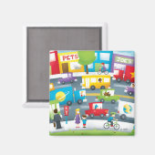 City Street Magneet (Voorkant / Achterkant)