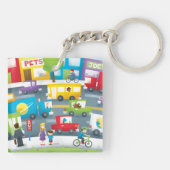 City Street Sleutelhanger (Achterkant)