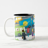 City Street Tweekleurige Koffiemok (Links)