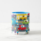 City Street Tweekleurige Koffiemok (Center)