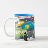 City Street Tweekleurige Koffiemok (Links)