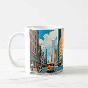City Streets Magazine Illustratie Koffiemok