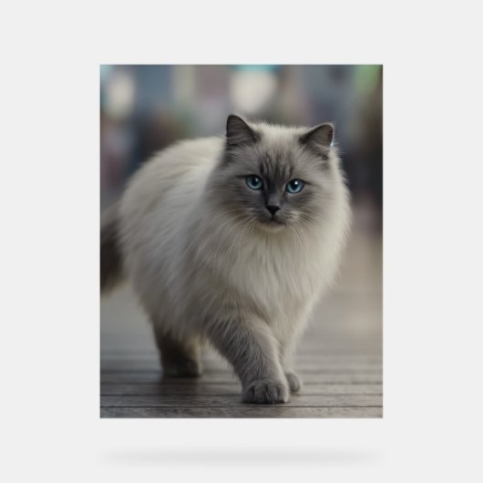 City Strolls and Sapphire Eyes Acryl Bord (Voorkant)