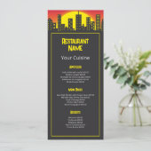 City Sunrise, Restaurant Slank Lijn Menu (Staand voorkant)