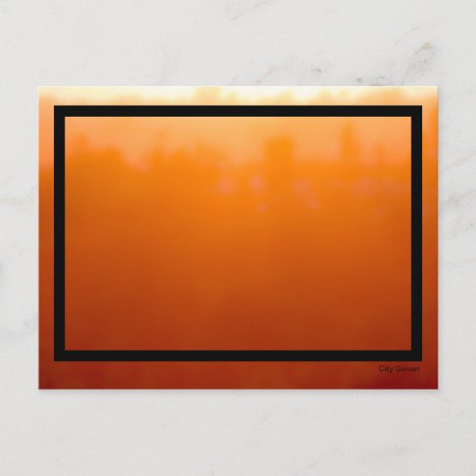 City Sunset Design Impressionist Abstract Sinaasap Briefkaart (Voorkant)