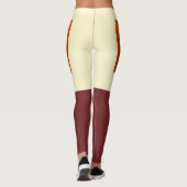 City Sunset Design Knie-Hoge Sokken Aardetinten Leggings (Achterkant)