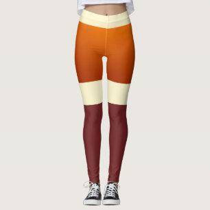 City Sunset Design Knie-Hoge Sokken Aardetinten Leggings
