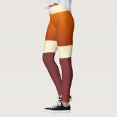 City Sunset Design Knie-Hoge Sokken Aardetinten Leggings (Links)