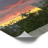 City Sunset met het Clouds Poster (Hoek)