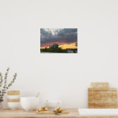City Sunset met het Clouds Poster (Keuken)