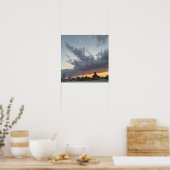 City Sunset met het Clouds Poster (Keuken)