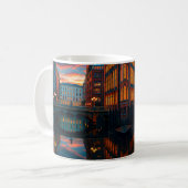 City Sunset Reflection Glow Koffiemok (Voorkant links)