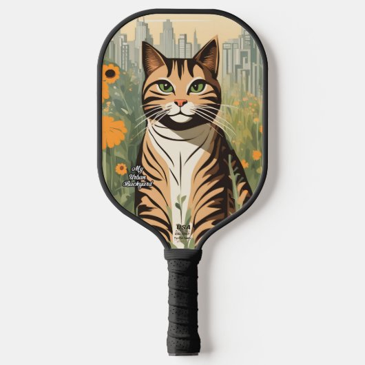 City Tabby Gepersonaliseerde Pickleball Paddle (Voorkant)