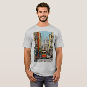 "City Tracks" "Metropolitan Journey" "Urban Rails" T-shirt