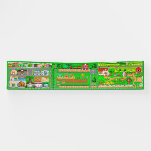 City-Train-Boerderij Wegen voor Auto's 2.5x12 Bann Spandoek