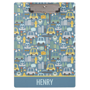 City Transportation Kinder Personalized Klembord