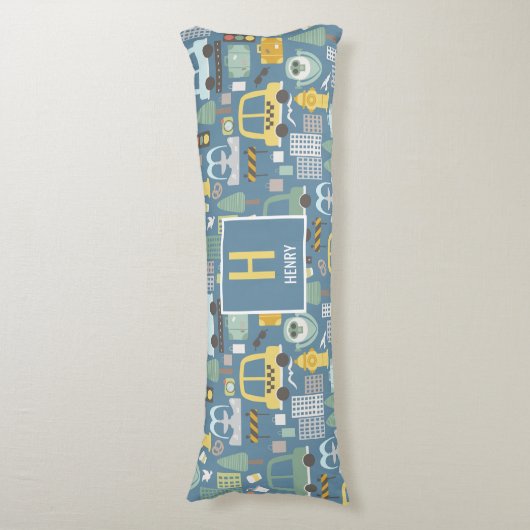 City Transportation Kinder Personalized Lichaamskussen (Voorkant Verticaal)