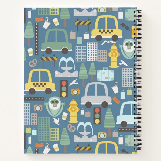 City Transportation Kinder Personalized Notitieboek (Achterkant)