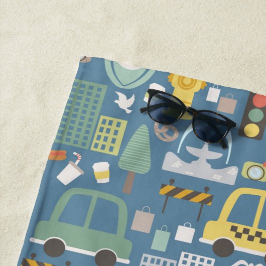 City Transportation Kinder Personalized Strandlaken (In situ)