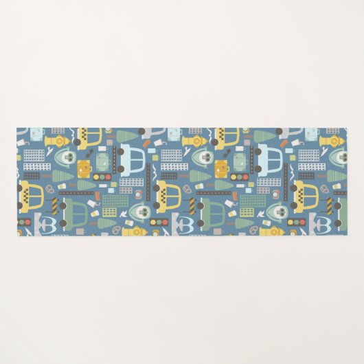 City Transportation Kinder Personalized Yogamat (Achterkant (horizontaal))