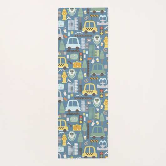 City Transportation Kinder Personalized Yogamat (Achterkant)