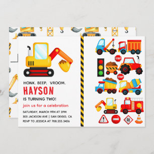 City Transportation Truck 2e verjaardagsfeest Kaart