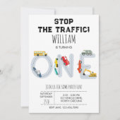 City Transportation Vehicles Truck First Birthday (Voorkant)