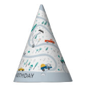 City Transportuck Second Boy Birthday Feesthoedjes (Rechts)