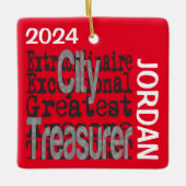 City Treasurer Buitengewoon DOUANE Keramisch Ornament (Voorkant)