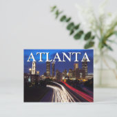City Uitzicht bij nacht | Atlanta, Georgië Briefkaart (Staand voorkant)