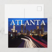 City Uitzicht bij nacht | Atlanta, Georgië Briefkaart (Voorkant / Achterkant)