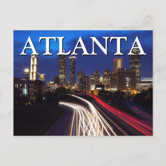 City Uitzicht bij nacht | Atlanta, Georgië Briefkaart (Voorkant)