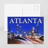 City Uitzicht bij nacht | Atlanta, Georgië Briefkaart (Voorkant / Achterkant)