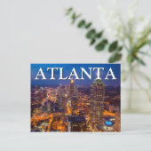 City Uitzicht bij nacht | Atlanta, Georgië Briefkaart (Staand voorkant)