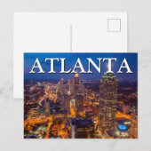 City Uitzicht bij nacht | Atlanta, Georgië Briefkaart (Voorkant / Achterkant)