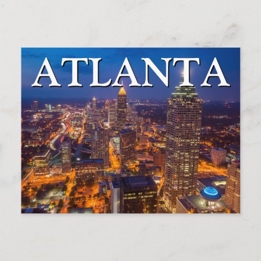 City Uitzicht bij nacht | Atlanta, Georgië Briefkaart (Voorkant)