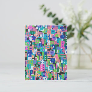 City Uitzicht bij nacht Briefkaart