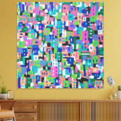 City Uitzicht bij nacht Canvas Afdruk (Insitu (Woonkamer))