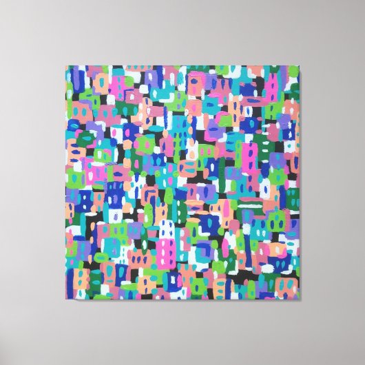 City Uitzicht bij nacht Canvas Afdruk (Voorkant)