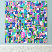 City Uitzicht bij nacht Canvas Afdruk (Insitu (Houten vloer))