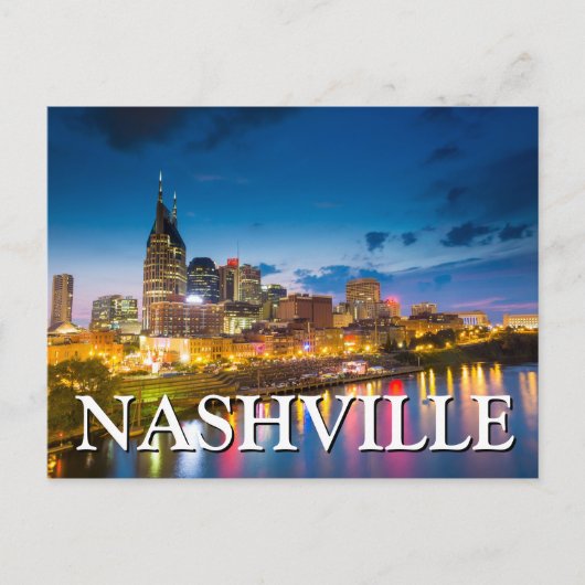 City Uitzicht bij nacht | Nashville, Tennessee Briefkaart (Voorkant)